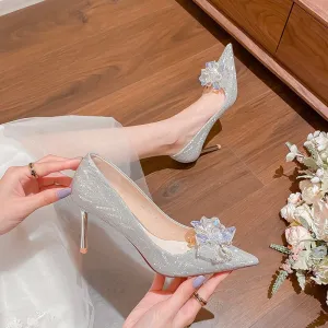 Amozae New Women Pumps Fashion Thin Heels Spring Womans Wedding Shoes Blingbling Female Party High Heels Solid Career Shoes