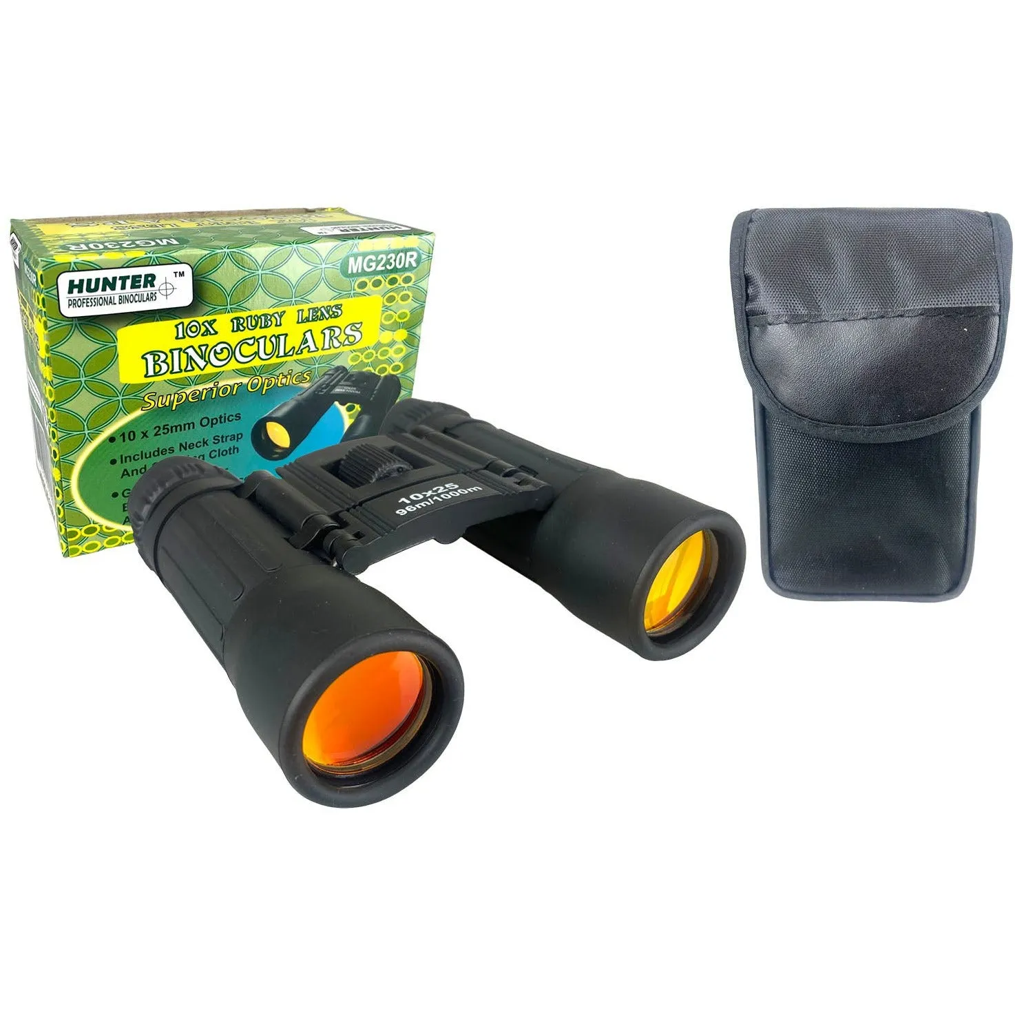 10x Small Black Binoculars - 25mm Ruby Lenses (Pack of: 1) - MG230R