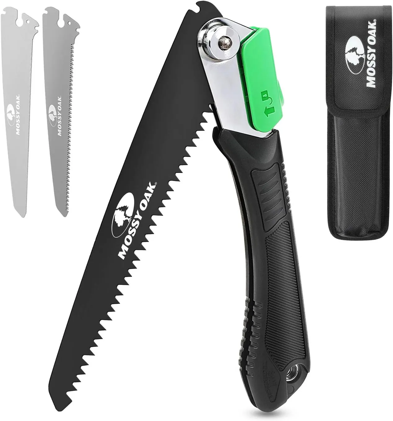 3 in 1 Folding Saw, Pruning Hand Saw with Wood, Metal and PVC Blade, Camping Saw for Backpacking, Hunting and Bushcraft, Pouch Included