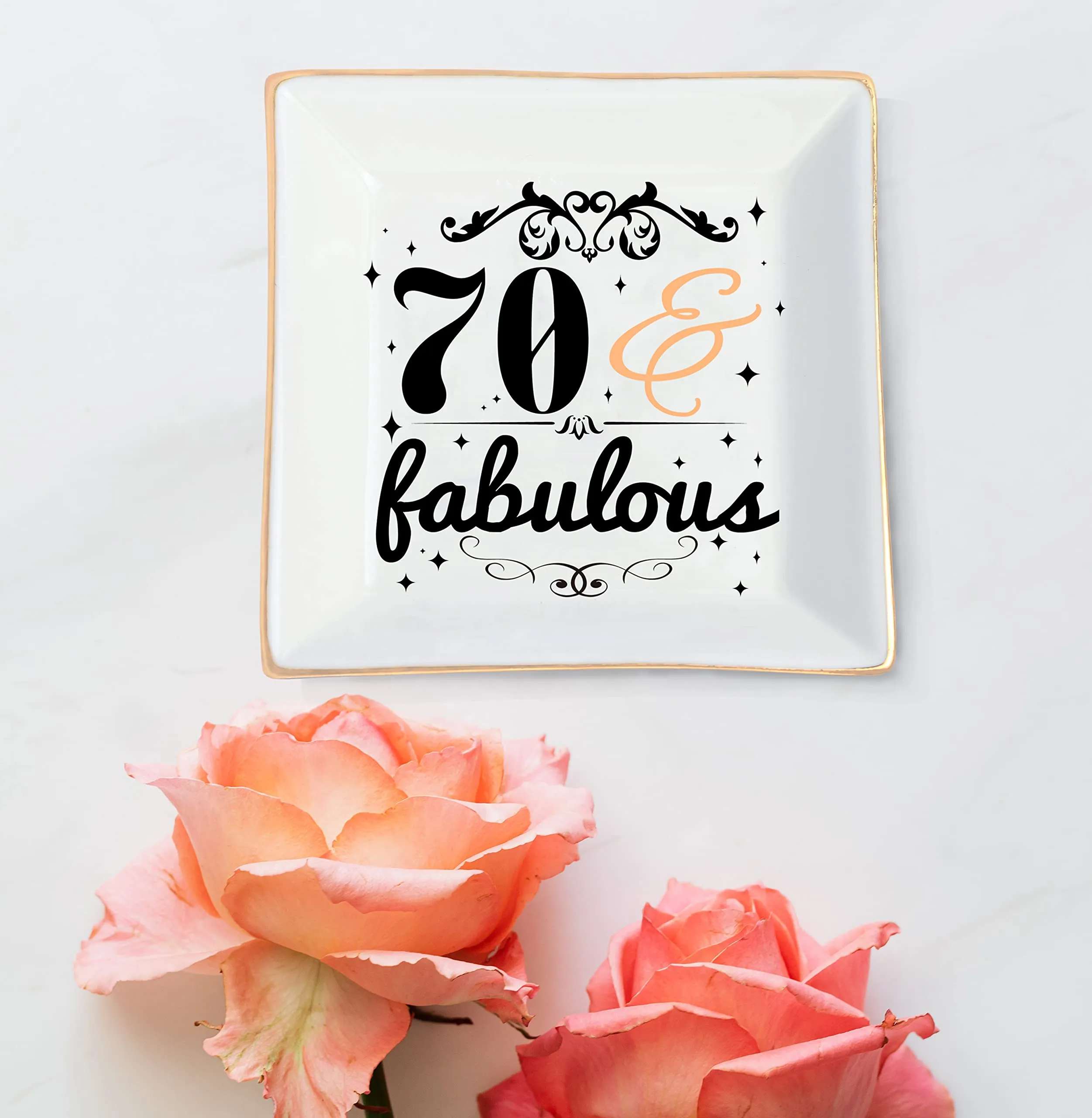 70th Birthday,70 Year Old Women Birthday Gifts,70th Birthday Jewelry Dish,70 Birthday