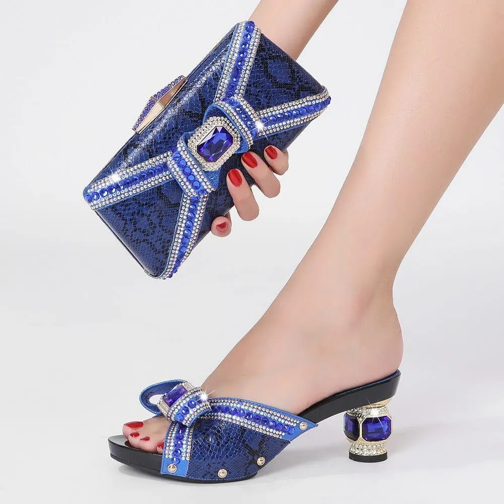 African Style Women Shoes And Bags Set