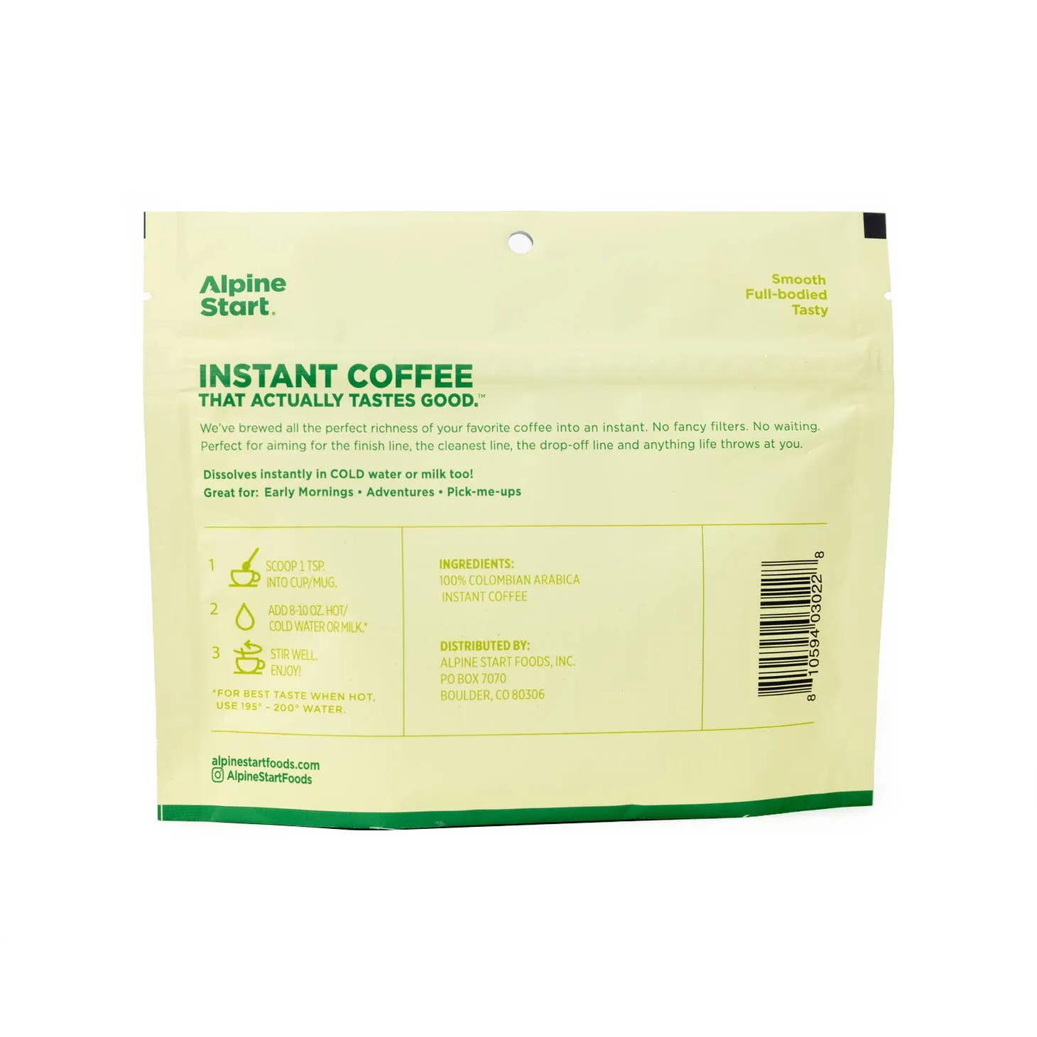 Alpine Start Original Blend Medium Roast 30-Serving Pouch Case