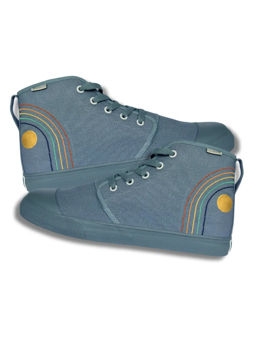 Aqua Rainbow High Top