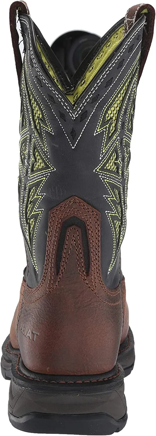 Ariat Men's Workhog Xt Venttek Spear Carbon Toe Work Boot, Rye Brown/Acid