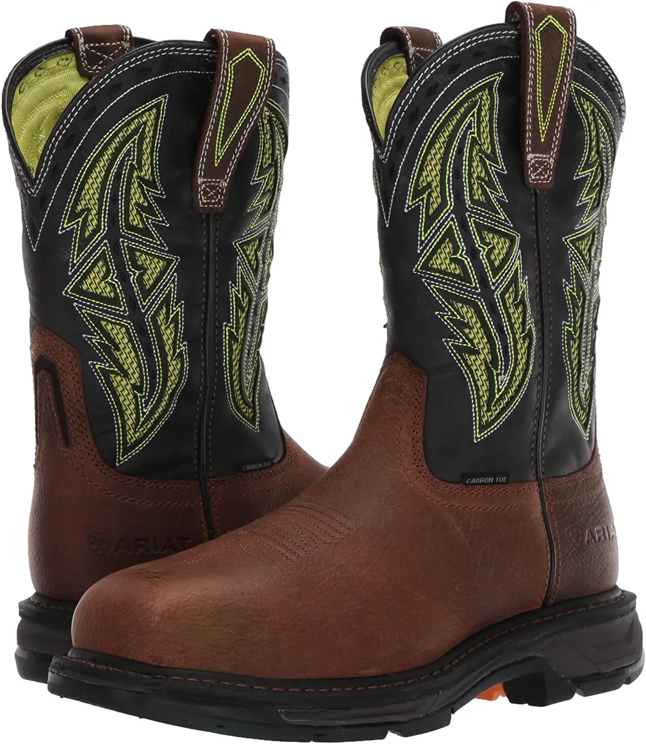 Ariat Men's Workhog Xt Venttek Spear Carbon Toe Work Boot, Rye Brown/Acid