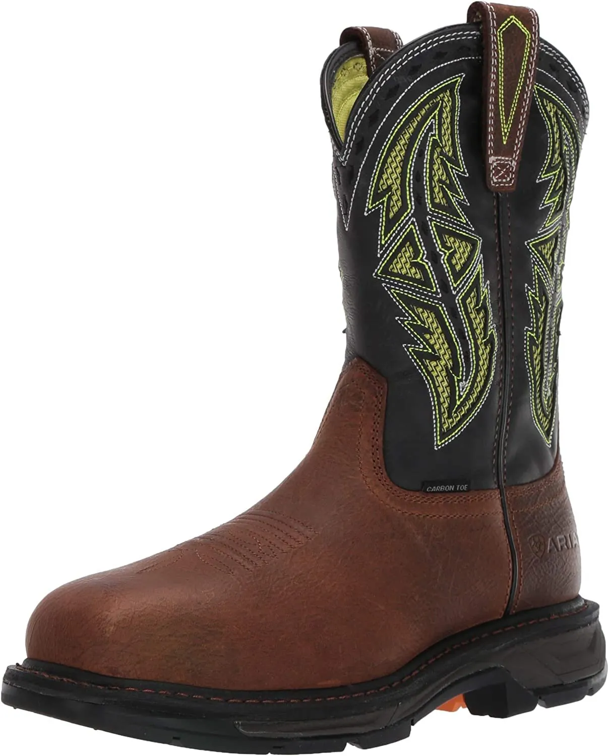 Ariat Men's Workhog Xt Venttek Spear Carbon Toe Work Boot, Rye Brown/Acid