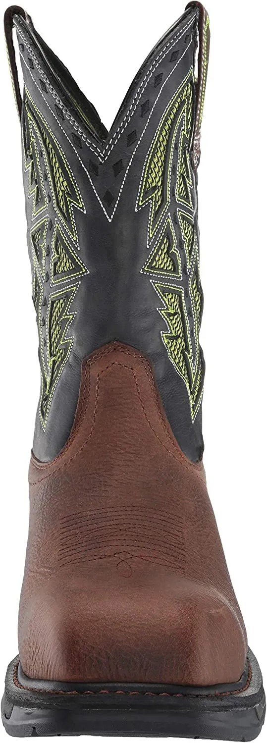 Ariat Men's Workhog Xt Venttek Spear Carbon Toe Work Boot, Rye Brown/Acid