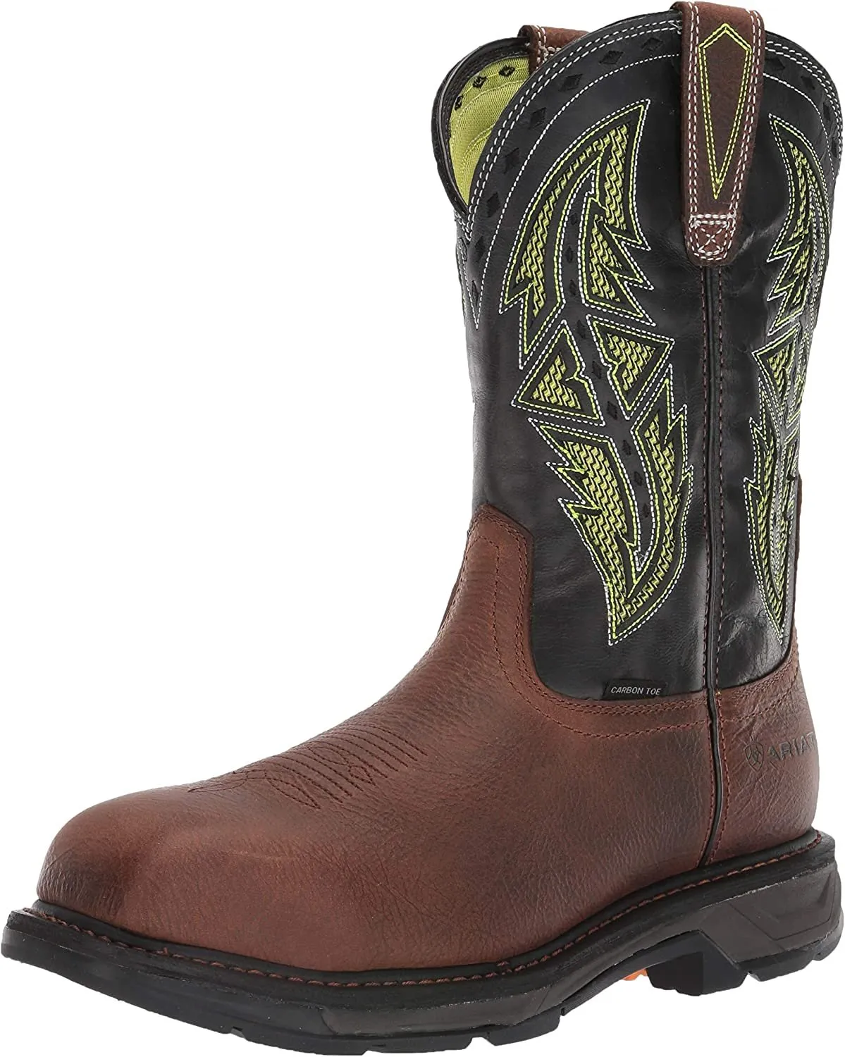 Ariat Men's Workhog Xt Venttek Spear Carbon Toe Work Boot, Rye Brown/Acid