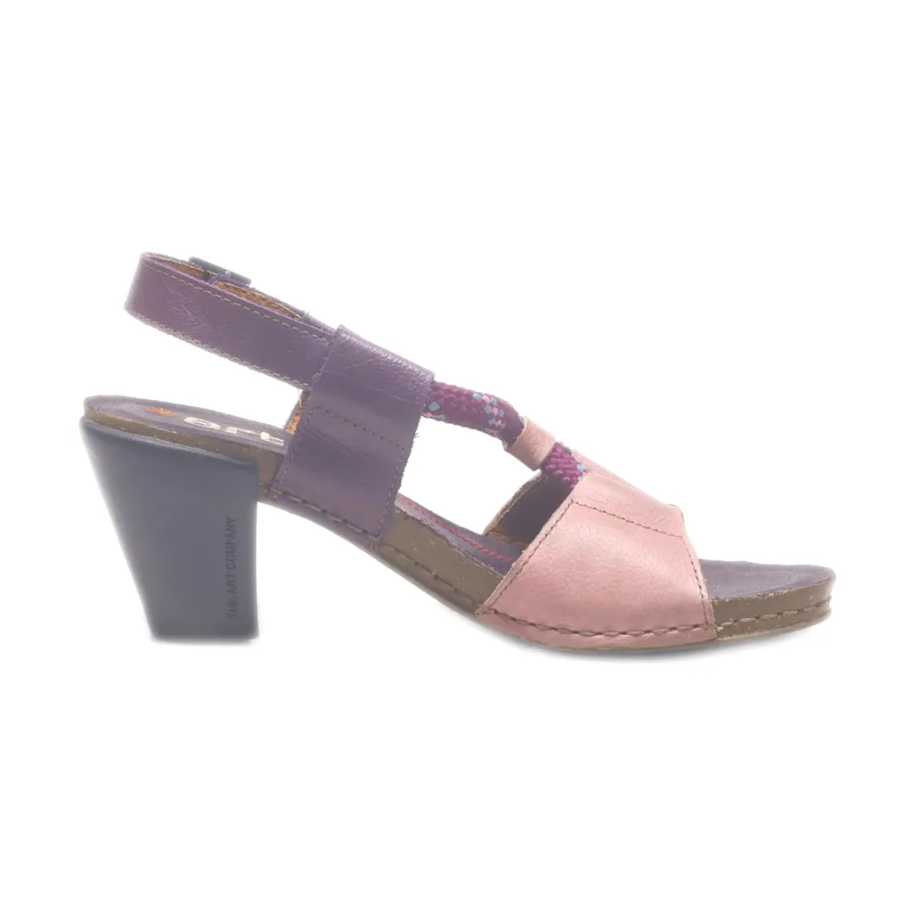 Art Peep Toe Leather Purple Colour For Women