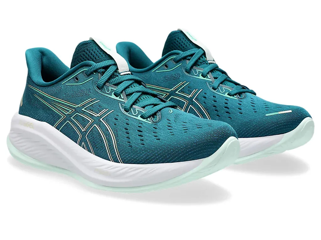 ASICS Womens Gel Cumulus 26 Wide - Rich Teal/Pale Mint (1012B600-300)