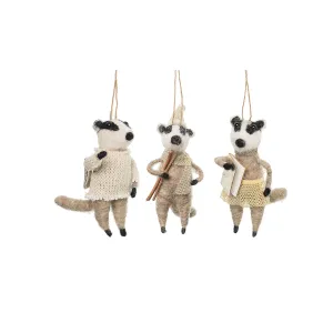 Backpacking Badgers Ornament Set