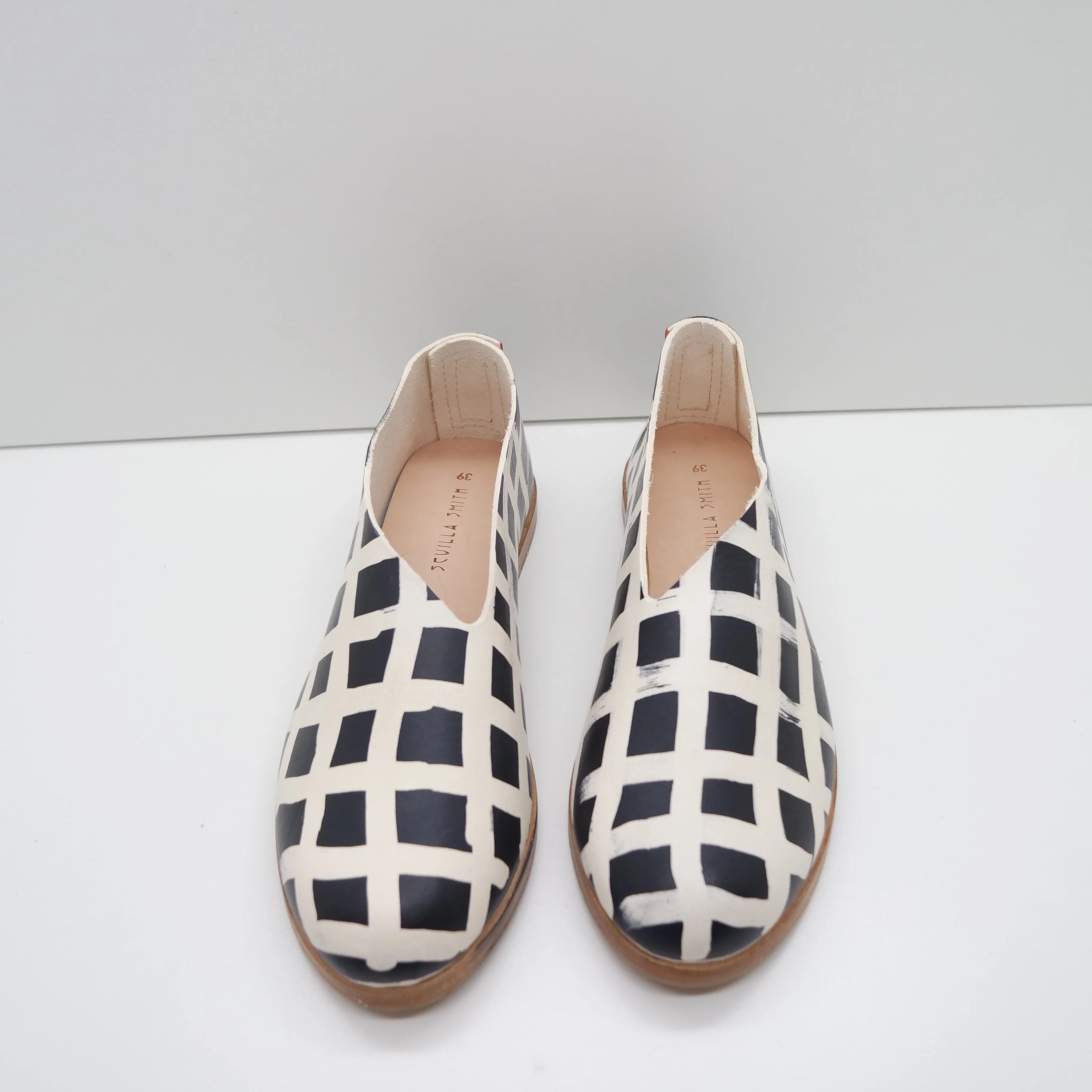 BBF24 SALE. SIZE 37. THE RAE. REVERSE GINGHAM. NORI. PHL