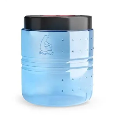 Bearvault Trek Bear Resistant Food Canister Transparent Blue 2.5 Gal