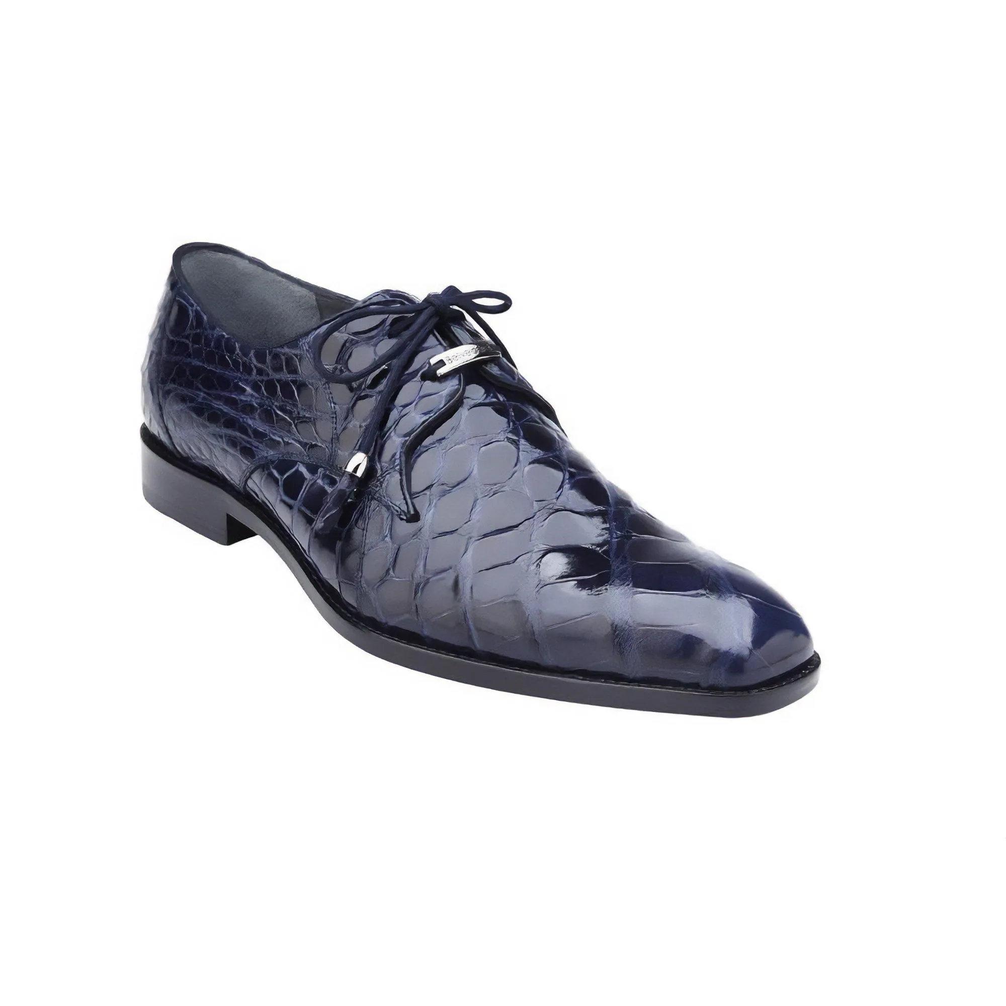 Belvedere Lago in Navy Genuine Alligator Oxfords