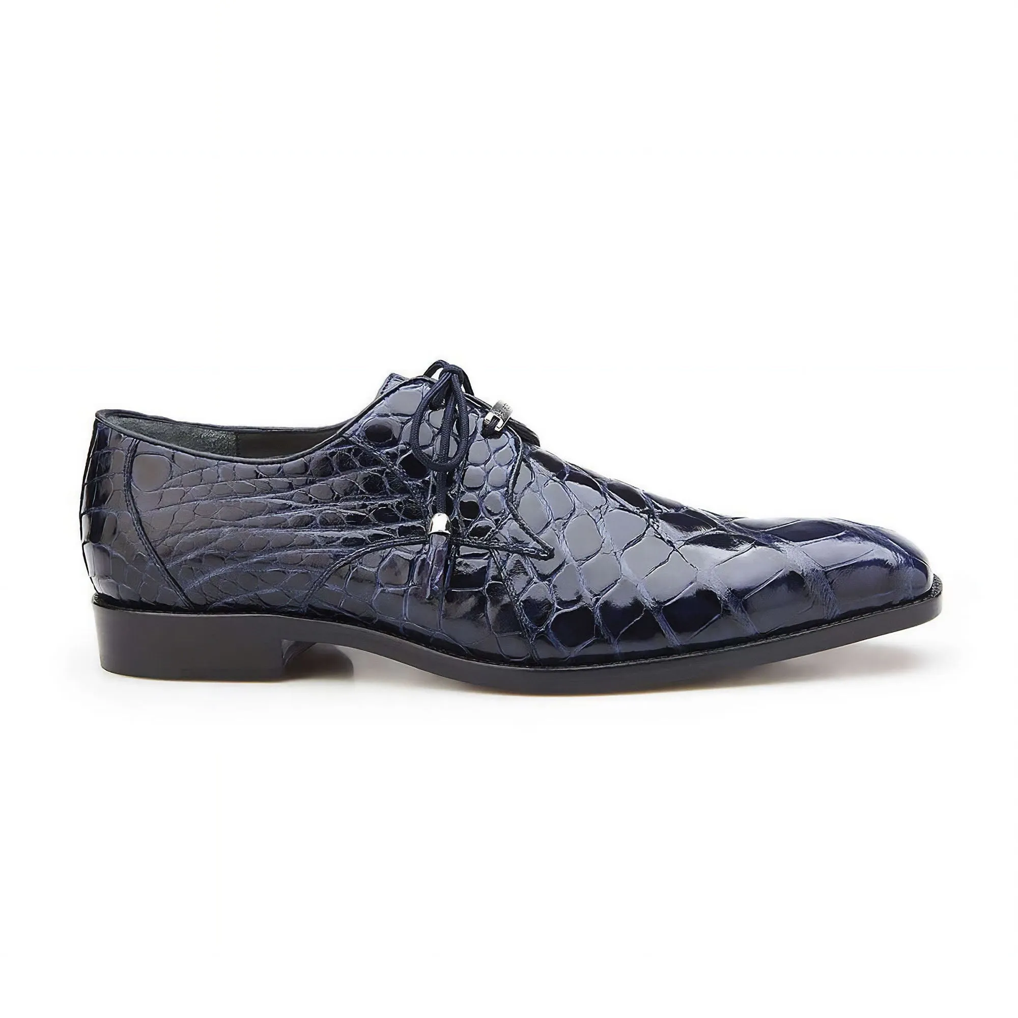 Belvedere Lago in Navy Genuine Alligator Oxfords