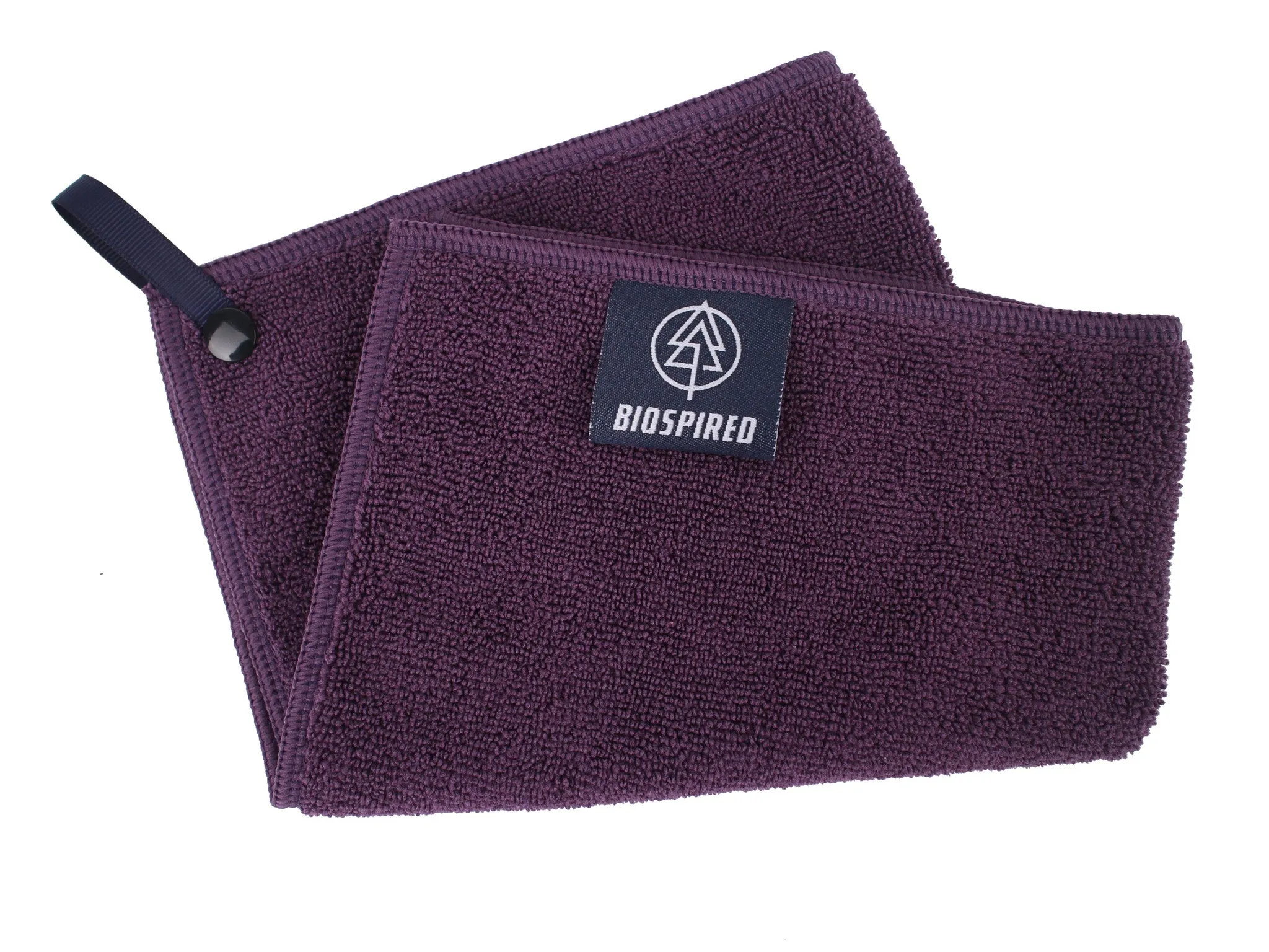 Biospired Medium Microfiber Camp Towel, Eggplant