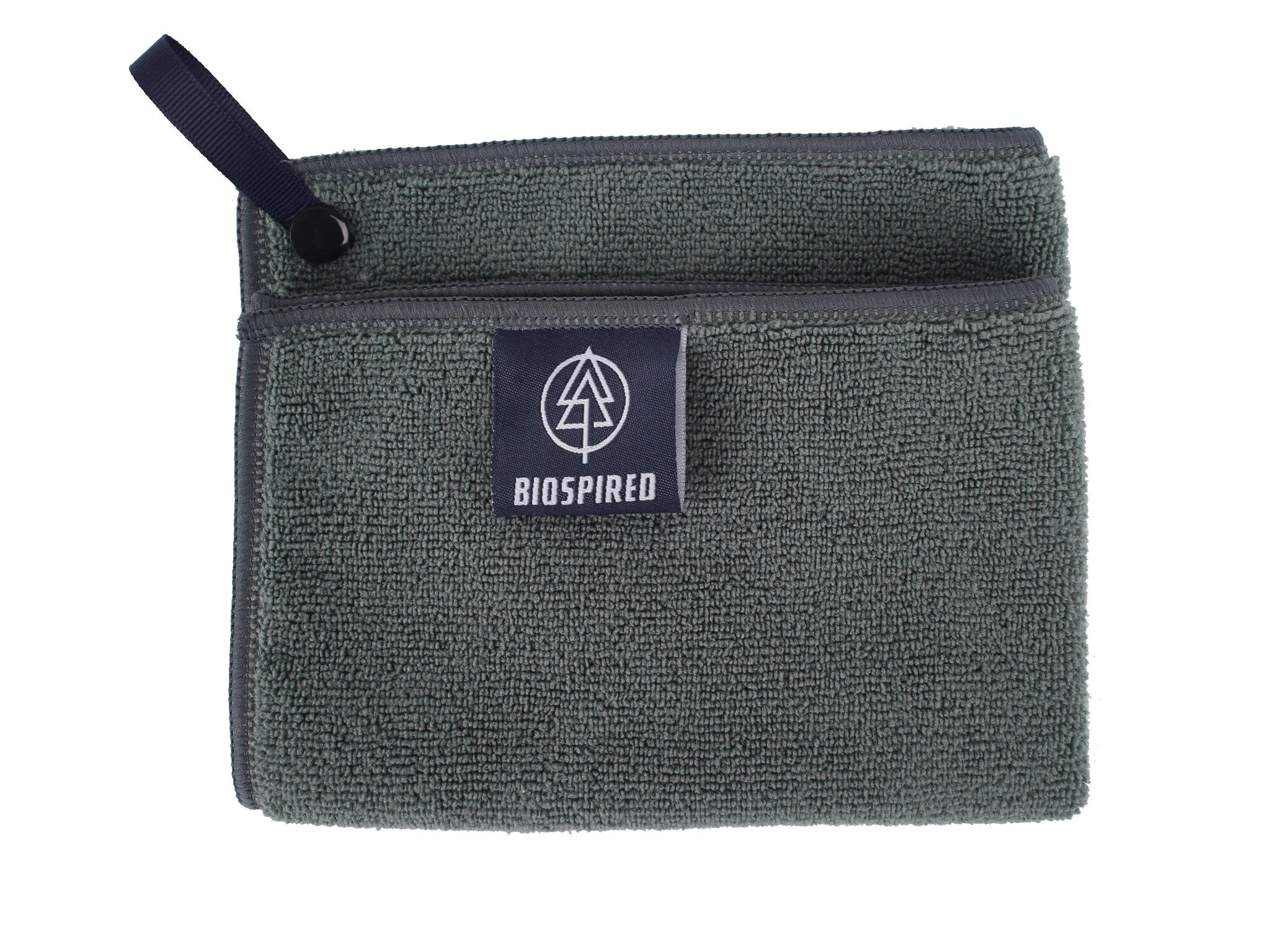 Biospired Medium Microfiber Camp Towel, Forest Green