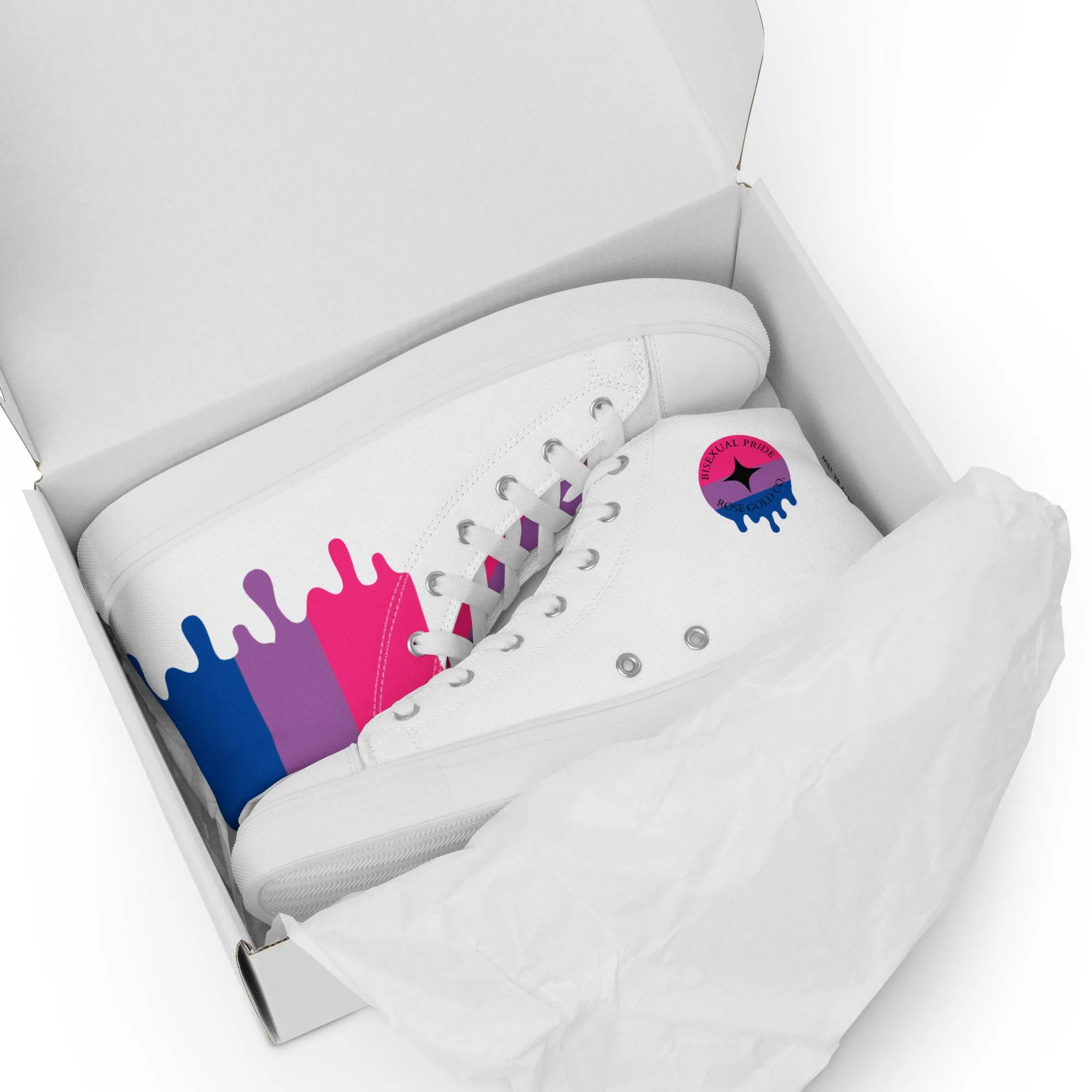 Bisexual Men’s high top Pride Shoes