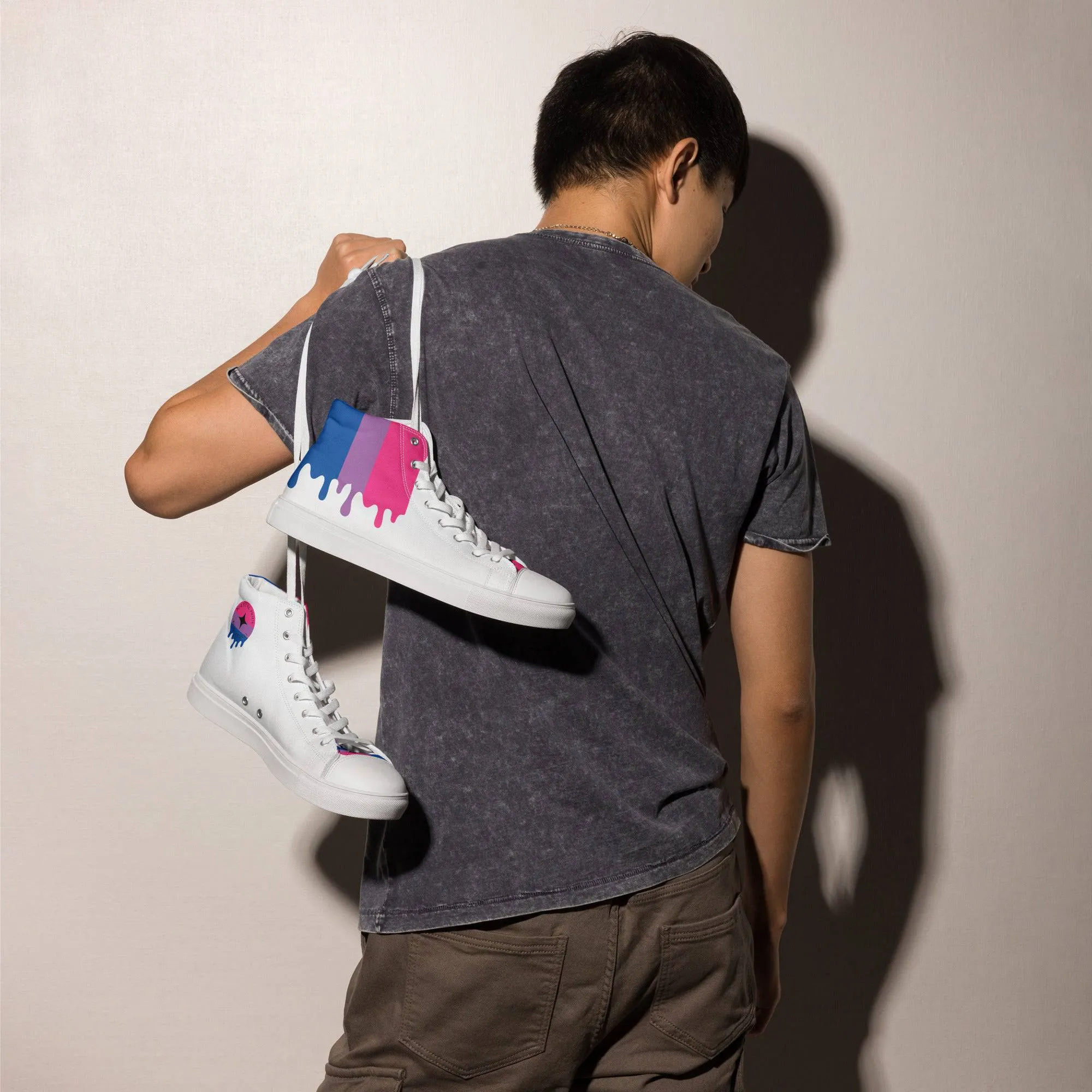 Bisexual Men’s high top Pride Shoes