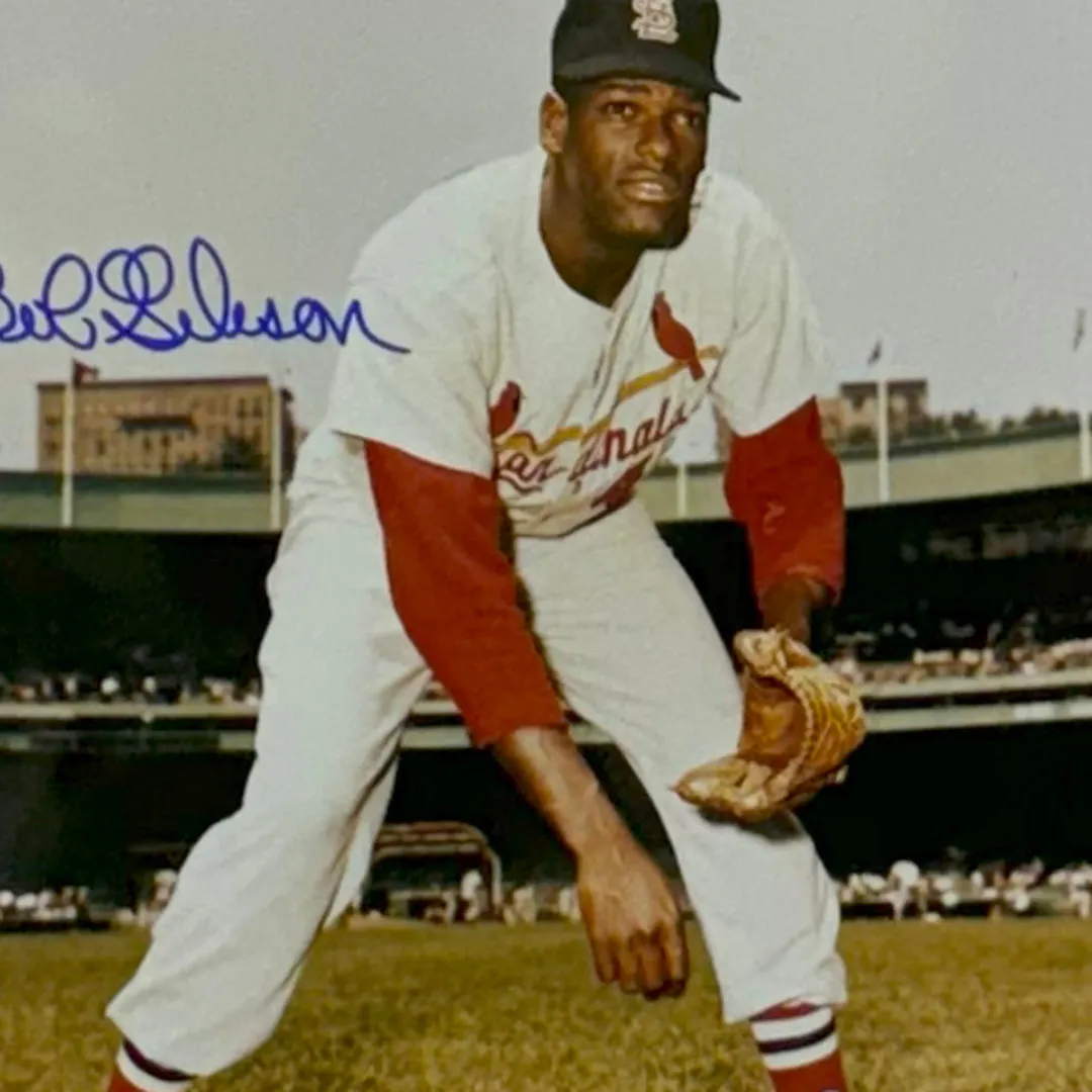 Bob Gibson Hand Signed & Framed 8x10 Baseball Photo