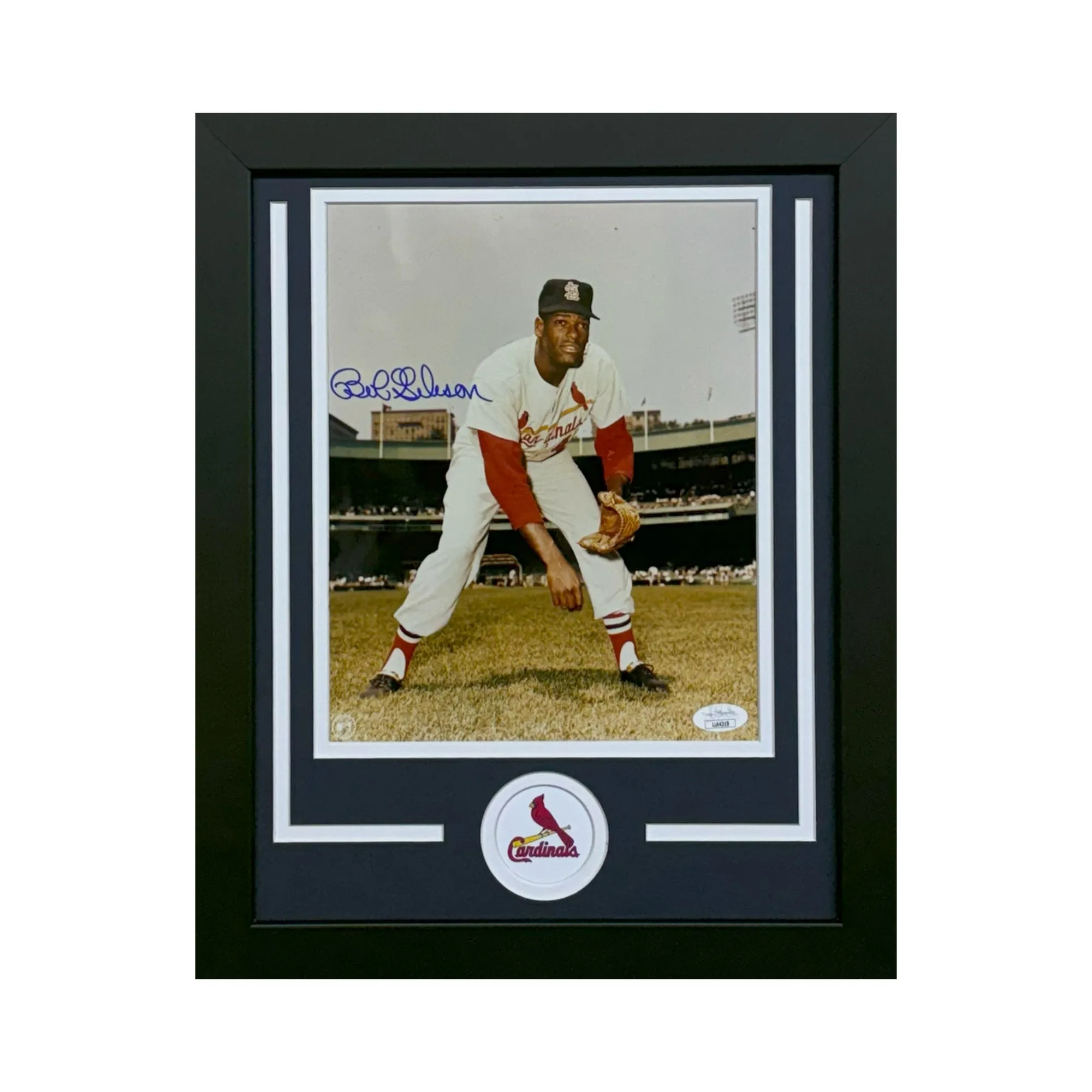 Bob Gibson Hand Signed & Framed 8x10 Baseball Photo