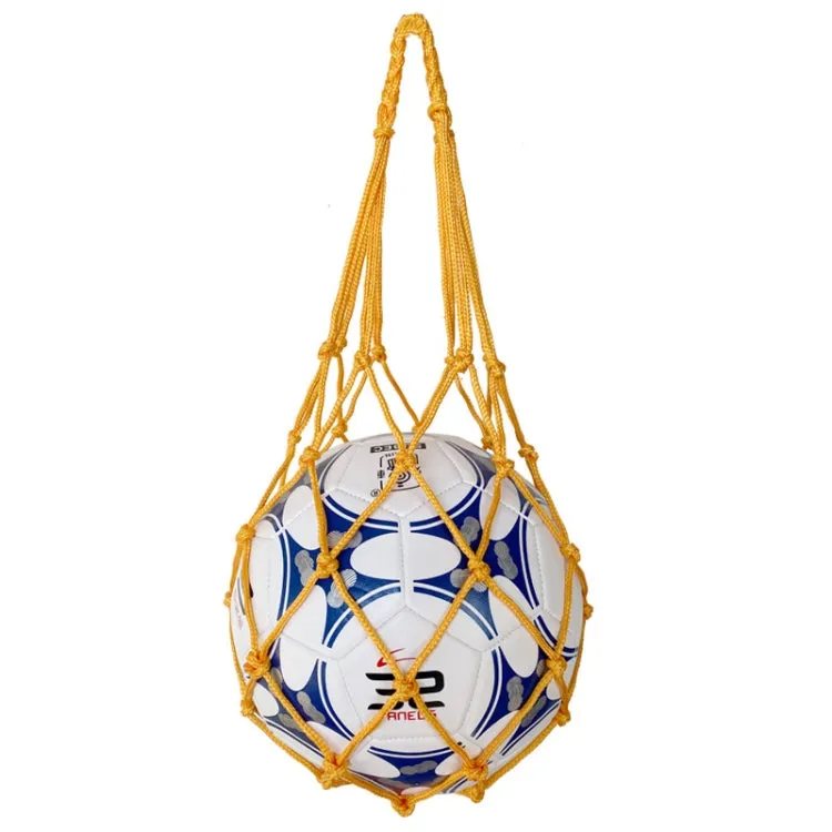 Bold Solid Mesh Ball Storage Bag(Full Yellow)