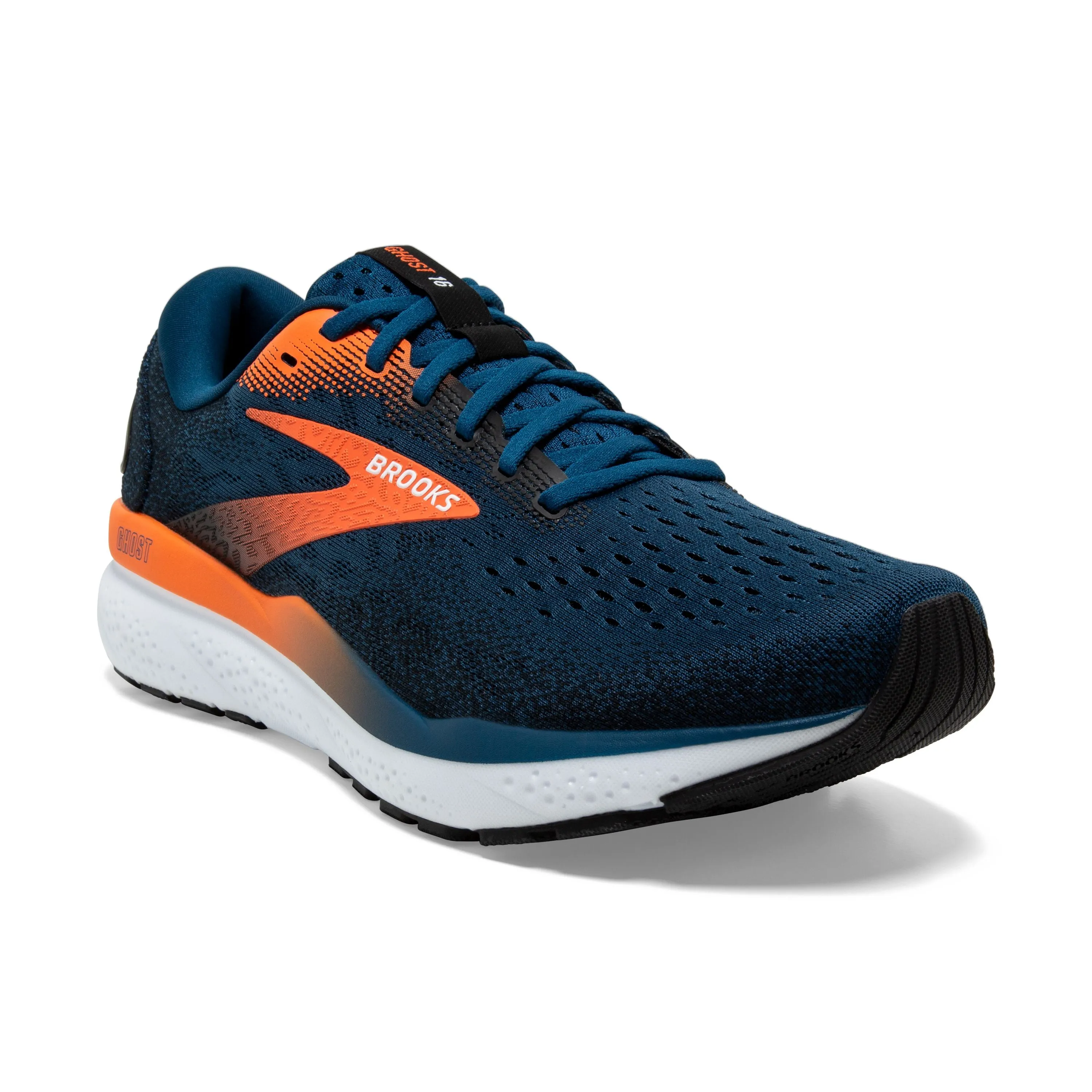 Brooks | Ghost 16 | Men's | Blue Opal/Black/Nasturtium