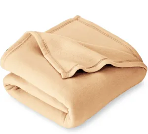 BSB HOME Plain Polar Fleece Heavy Weight Single Bed Blanket Warm Soft & Comfortable for Winter/AC Room/Hotel/Donation/Travelling (Beige, 800 Gram, 60X90 Inches)