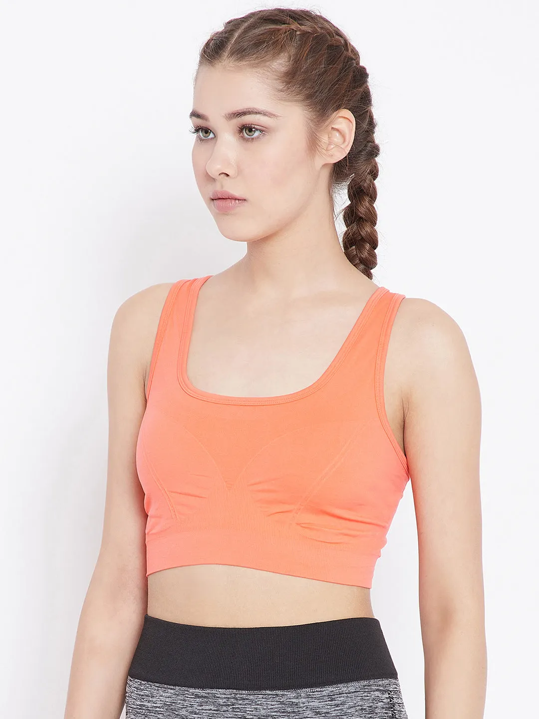 C9 Airwear seamless Sports Bra For Women - Geranium