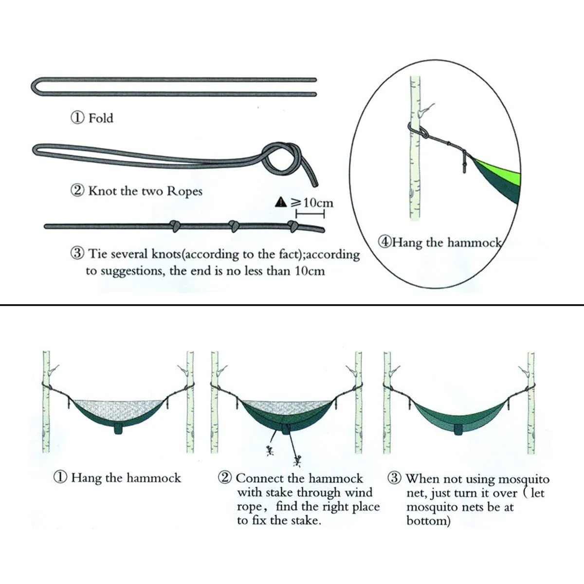 Camping Hammock with Mosquito Net - Camlinbo