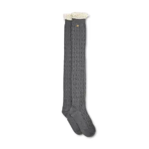 CHARCOAL VICTORIA KNEE HIGH SOCK