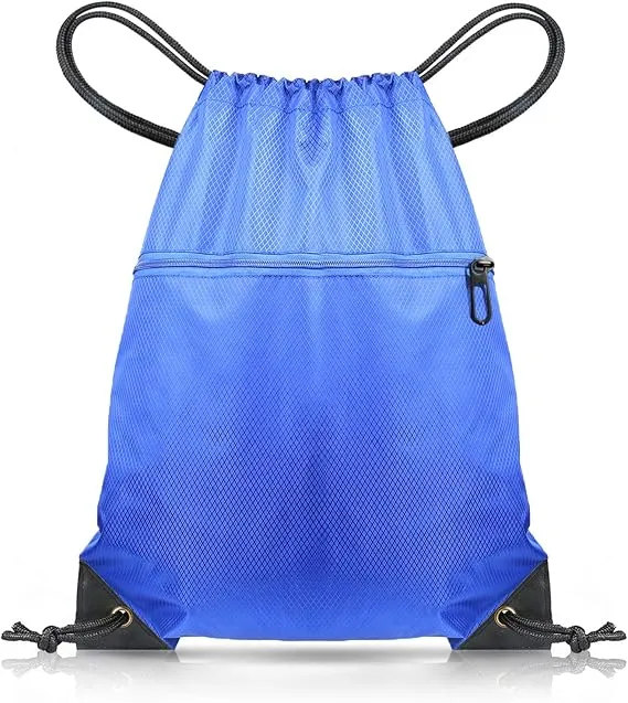 CHEPULA Drawstring Gym Bag, Large Sports Backpack String Swim Drawstring PE Bags for Women Men, Travel Beach School Bag with Waterproof