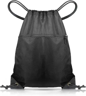 CHEPULA Drawstring Gym Bag, Large Sports Backpack String Swim Drawstring PE Bags for Women Men, Travel Beach School Bag with Waterproof