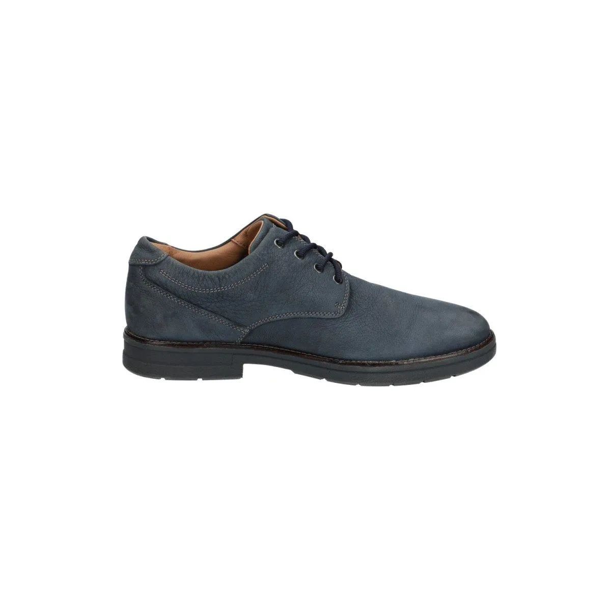 Clarks Banning Plain Formal Lace Ups Leather Blue Colour For Men