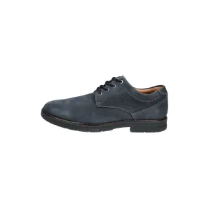 Clarks Banning Plain Formal Lace Ups Leather Blue Colour For Men