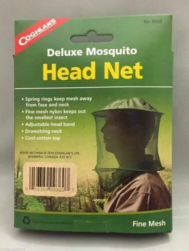 Coghlan's Deluxe Fine Mesh Head Net - Mosquito Protection Headnet Coghlans 9360