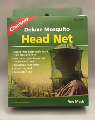 Coghlan's Deluxe Fine Mesh Head Net - Mosquito Protection Headnet Coghlans 9360