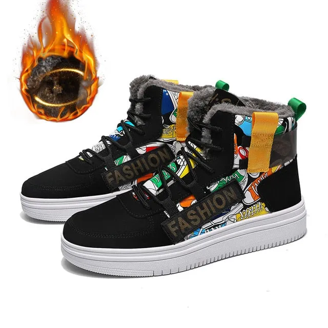 Colorful Graffiti Style High Top Sneaker