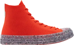 Converse Renew Chuck 70 Knit High Bright Poppy Sneakers, Orange