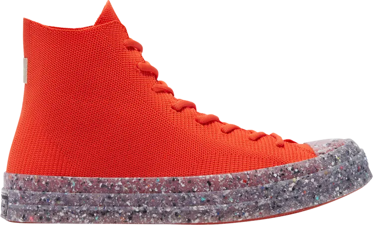 Converse Renew Chuck 70 Knit High Bright Poppy Sneakers, Orange