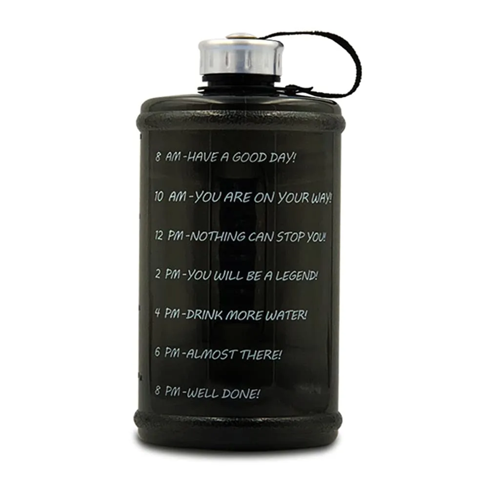 Decdeal 2.2L Motivation Water Bottle with Time Marker Outdoor Camping Hiking Backpacking Fitness Workout Sports Bottle