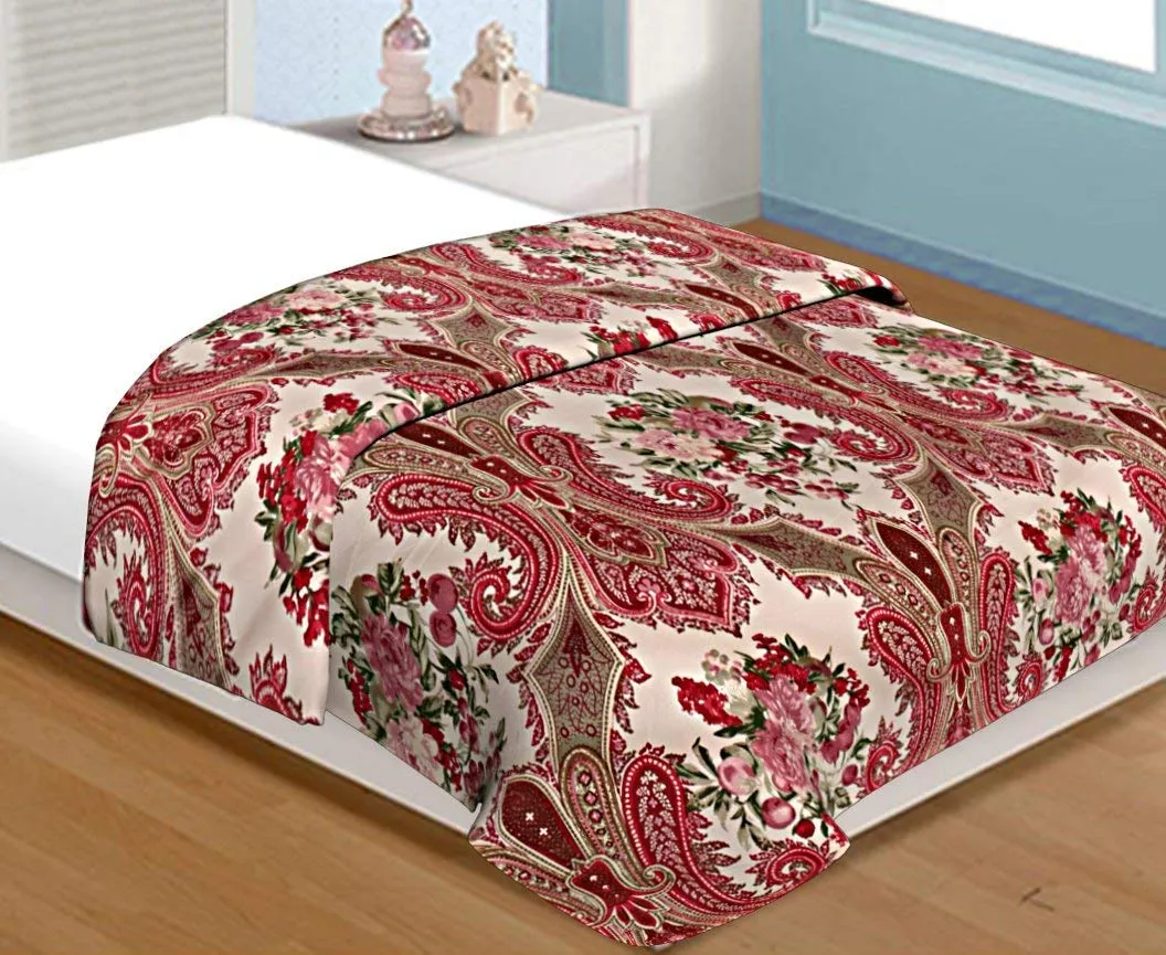 DEILYVERY Beautifully Soft and Skin Friendly Microfiber Floral Design Printed Single Bed AC Blanket/Dohar/Quilt Dohar (Rajani, Single)