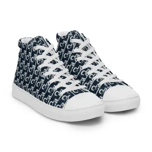 Descendants of the Island Navy and Grey Women’s high top canvas shoes