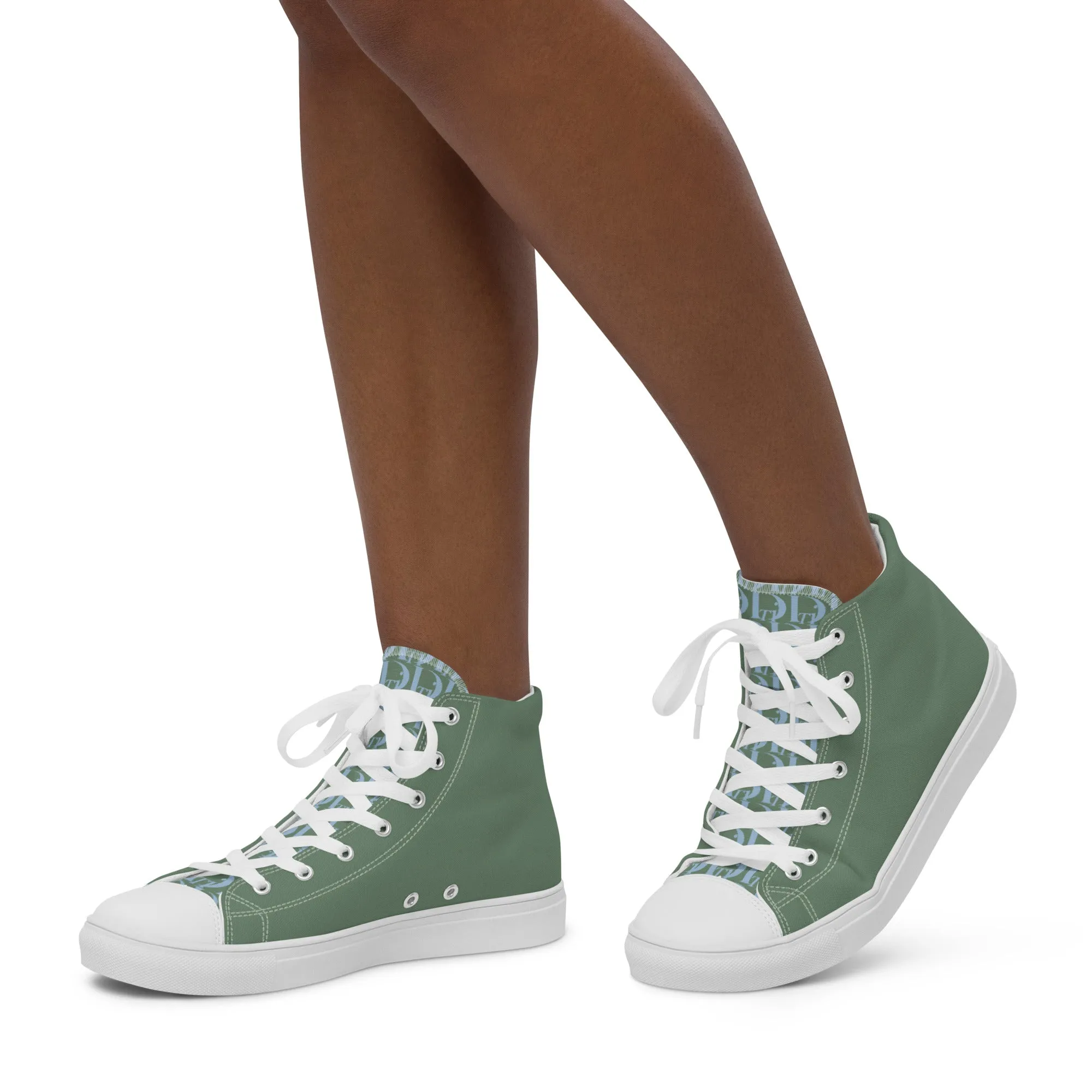 Descendants of the Island Olive Women’s high top canvas shoes