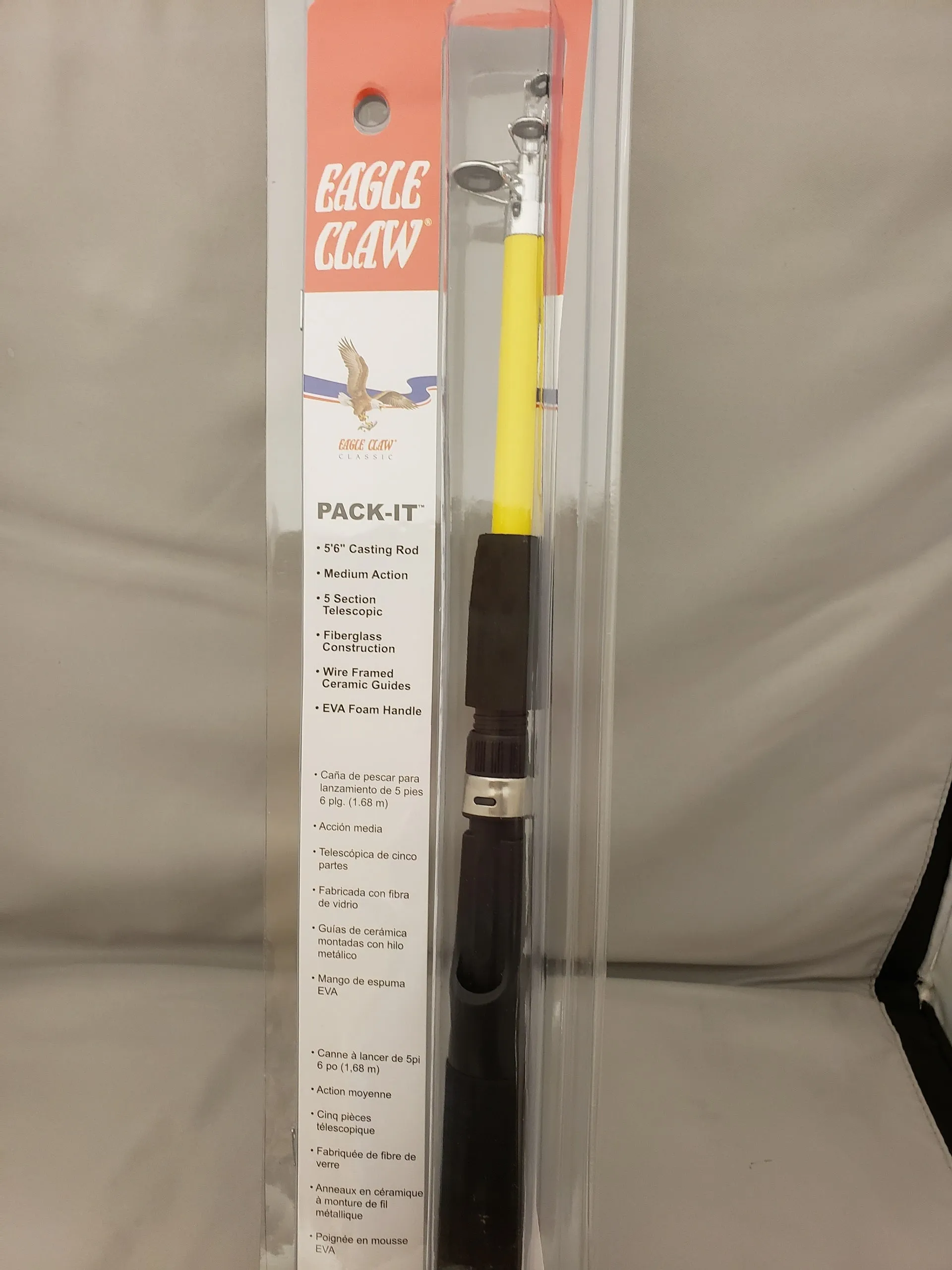 Eagle Claw Pack-It 5' 6" Telescopic Spincast Rod PK555SC-5'6