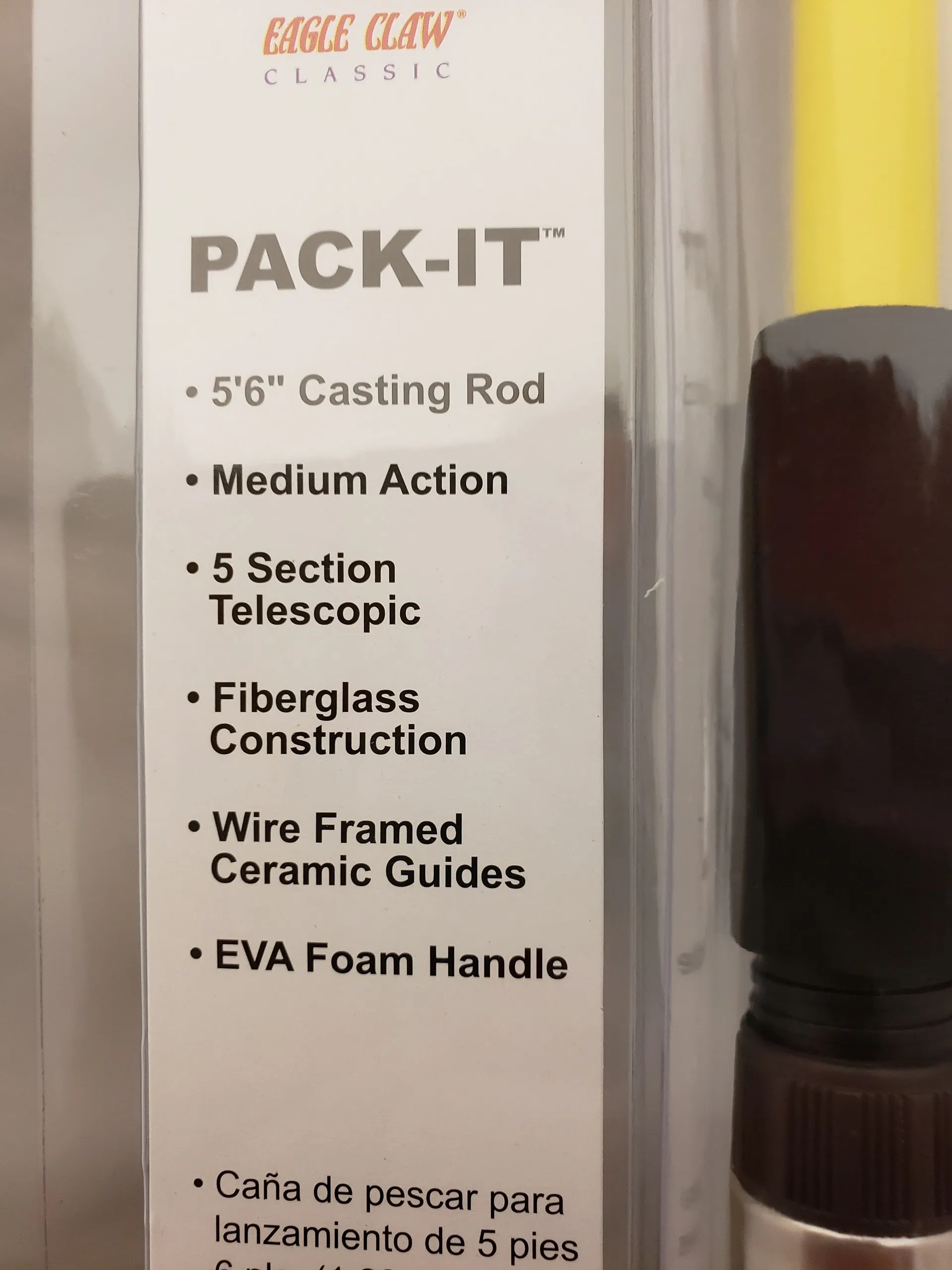 Eagle Claw Pack-It 5' 6" Telescopic Spincast Rod PK555SC-5'6