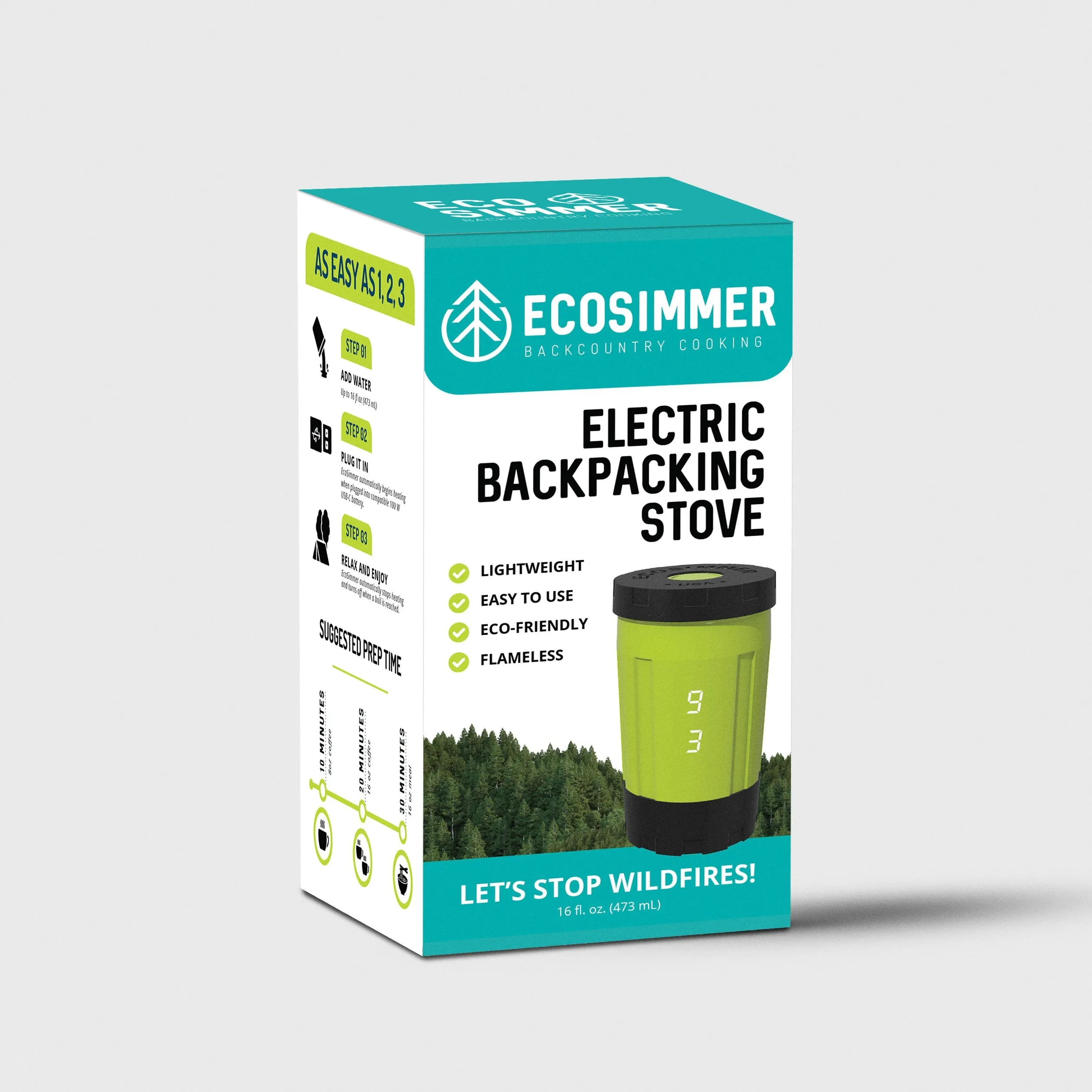 EcoSimmer 100W Electric Backpacking Stove   Battery Bundle | AOHI 30,000mAh USB-C Power Bank