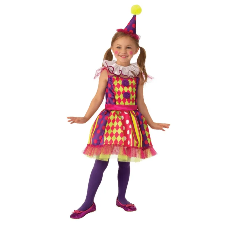 Girls Costume - Bright Clown