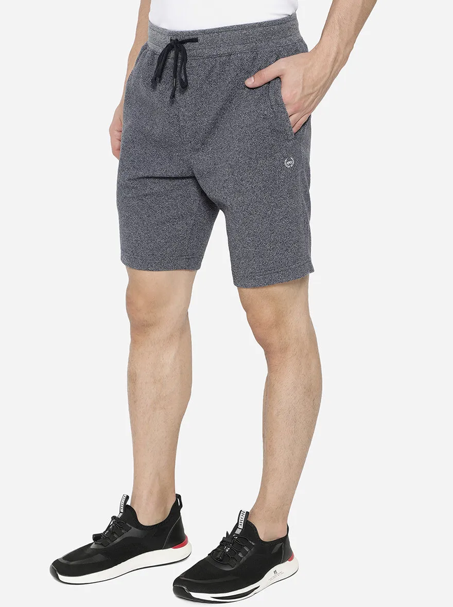 Grenish Blue Solid Slim Fit Shorts | JadeBlue