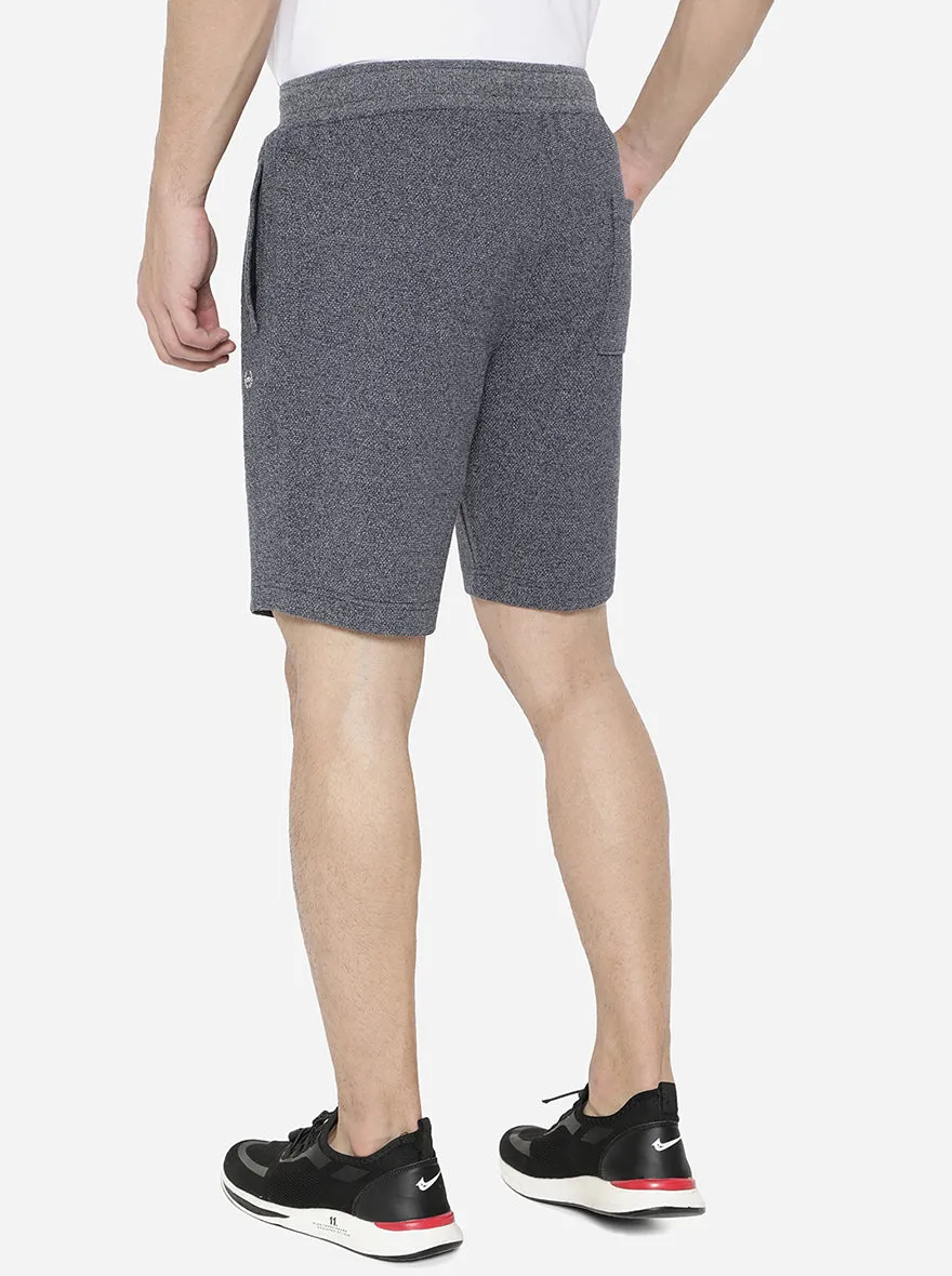 Grenish Blue Solid Slim Fit Shorts | JadeBlue